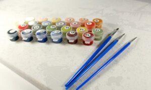 Комплектация набора для рисования - картины по номерам 4 Комплектация набора для рисования - картины по номерам 4