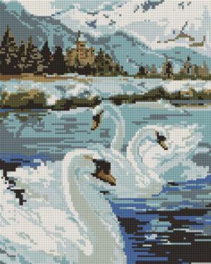 Алмазная мозаика Лебеди у Альп (Brushme EF414)