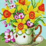 Алмазная мозаика Цветы в чашке (Brushme EF094)