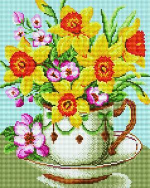 Алмазная мозаика Цветы в чашке (Brushme EF094)