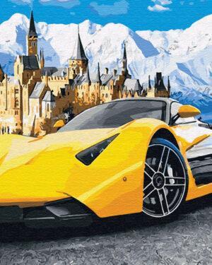 Картина по номерам Lamborghini у замка (Brushme GX28723)