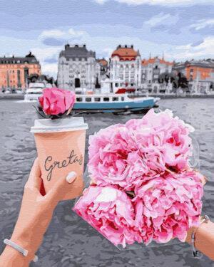 Картина по номерам Прогулка с пионами (Brushme GX34168)