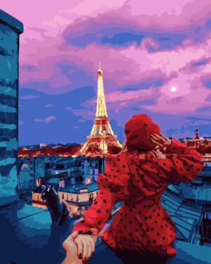 Картина по номерам Следуй за мной Крыши Парижа (Brushme GX26279)
