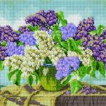 Алмазная мозаика Букет разноцветной сирени (Brushme GF090)