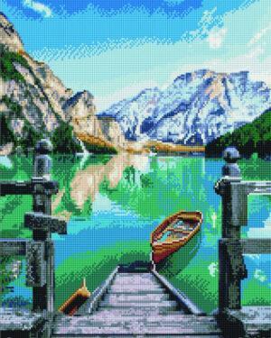 Алмазная мозаика Лодка у озера Брайес (Brushme GF1568)