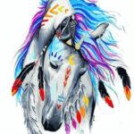 Картина по номерам Лошадь индиго (Brushme GX23671)