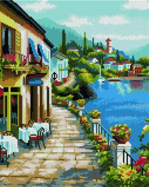 Алмазная мозаика Набережная у гор (Brushme GF244)