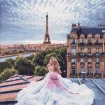 Картина по номерам Она напротив Эйфелевой башни (Brushme PGX25433)