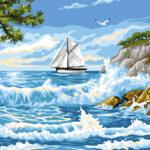 Картина по номерам Прибой у острова (Brushme GX24116)