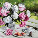 Картина по номерам Завтрак с пионами (Brushme GX29388)