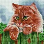 Алмазная мозаика Зеленоглазый кот (Brushme GF771)
