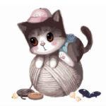 Картина по номерам Маленький котик с клубком (Brushme GX8400)
