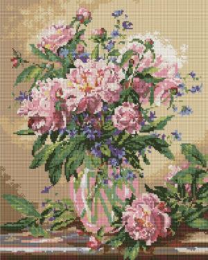 Алмазная мозаика Пионы в вазе (Brushme GF040)