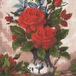 Алмазная мозаика Розы в вазе (Brushme EF228)