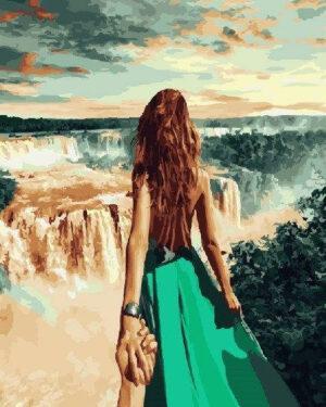 Картина по номерам Следуй за мной Ниагарский водопад (Brushme GX21781)