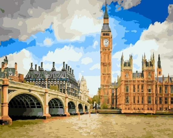 Картина по номерам Вид на Биг-Бен (Brushme GX21193) Картина по номерам Вид на Биг-Бен (Brushme GX21193)