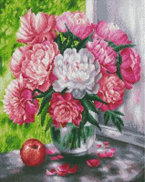 Алмазная мозаика Ароматные пионы (Brushme GF2846)