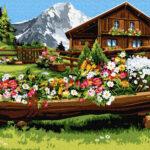 Картина по номерам Цветущая местность в горах (Brushme GX32156)