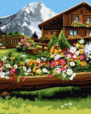 Картина по номерам Цветущая местность в горах (Brushme GX32156)