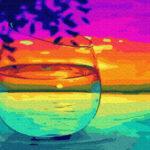 Картина по номерам Закат в бокале (Brushme GX34128)