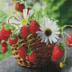 Алмазная мозаика Корзина ромашек с клубникой (Brushme GF3405)