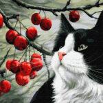 Картина по номерам Кот и ягоды (Brushme GX32534)