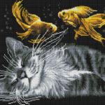 Алмазная мозаика Мечты кота (Brushme GF2902)
