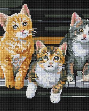 Алмазная мозаика Музыкальные коты (Brushme GF3053)