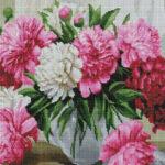 Алмазная мозаика Пионы в вазе (Brushme GF4057)