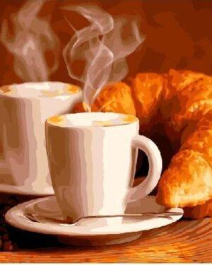 Картина по номерам Кофе с круасаном (Brushme GX5740)