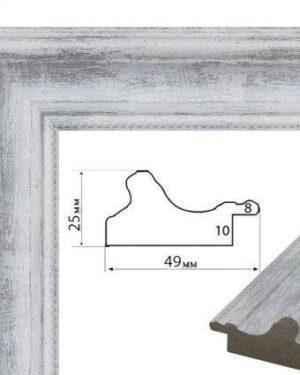 Багетная рамка (барокко в серебре 4,5 см) (Brushme RN42)