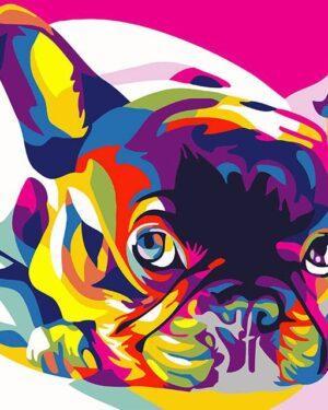 Картина по номерам Радужный французский бульдог (Brushme GX26200)
