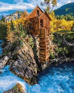 Картина по номерам Домик на горных скалах (Brushme GX34014)