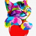 Картина по номерам Котик в стиле поп-арт (Brushme GX35766)