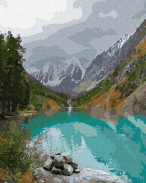 Картина по номерам Вид на горное озеро (Brushme GX35791)