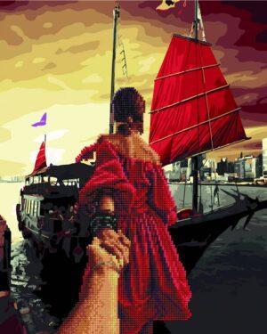 Алмазная картина-раскраска Следуй за мной Алые паруса (Brushme GZS1068)