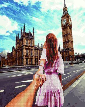 Алмазная картина-раскраска Следуй за мной в Лондоне (Brushme GZS1084)