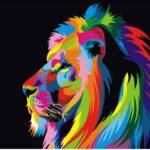 Картина по номерам Радужный лев (Brushme BS3973)