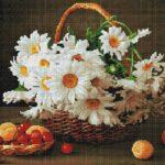 Алмазная мозаика Ромашки в корзине (Brushme GF4794)