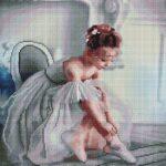 Алмазная мозаика Маленькая балерина (Brushme GF4802)
