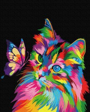 Картина по номерам Котик в красках (Brushme GX37009)