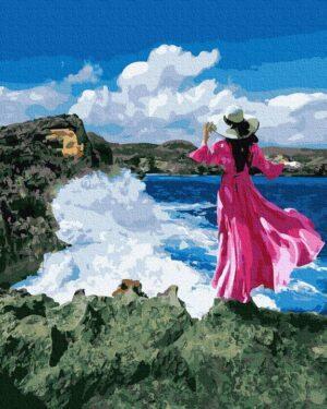 Картина по номерам Путешественница у моря (Brushme GX38167)