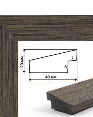 Багетная рамка (рельефное дерево, 4 см) 40х50 (Brushme RN59)