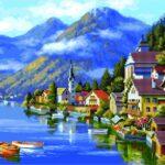 Алмазная картина-раскраска Город-сказка (Brushme GZS1039)