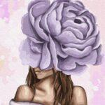 Картина по номерам Дама с фиолетовым пионом (Brushme PGX37546)