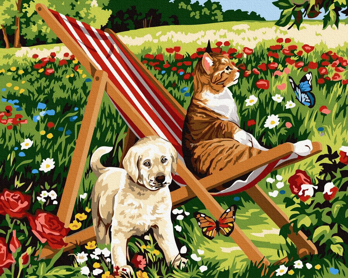 Картина по номерам Дачные любимцы (Brushme GX32467)