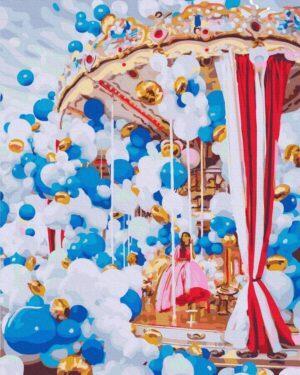 Картина по номерам Карусель в воздушных шариках (Brushme GX32632)