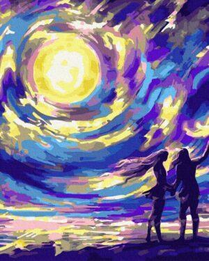 Картина по номерам Звездная ночь для влюбленных (Brushme GX34103)