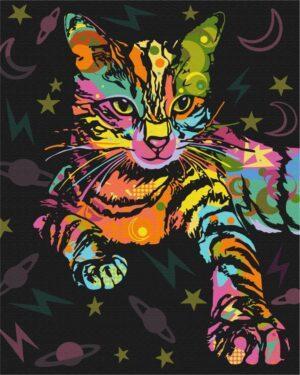 Картина по номерам Космический кот (Brushme BS51365)