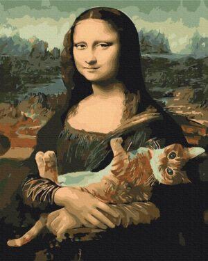 Картина по номерам Мона Лиза с котом (Brushme BS29098)